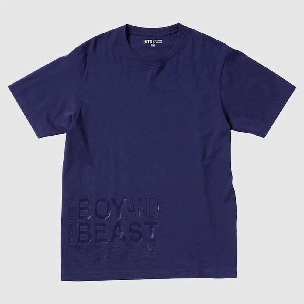 uniqlo x studio chizu: navy the boy and the beast short sleeve